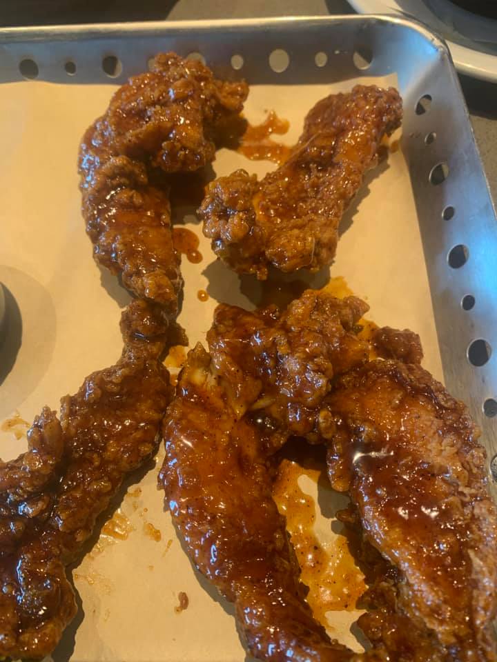 Crispy fried chicken tenders